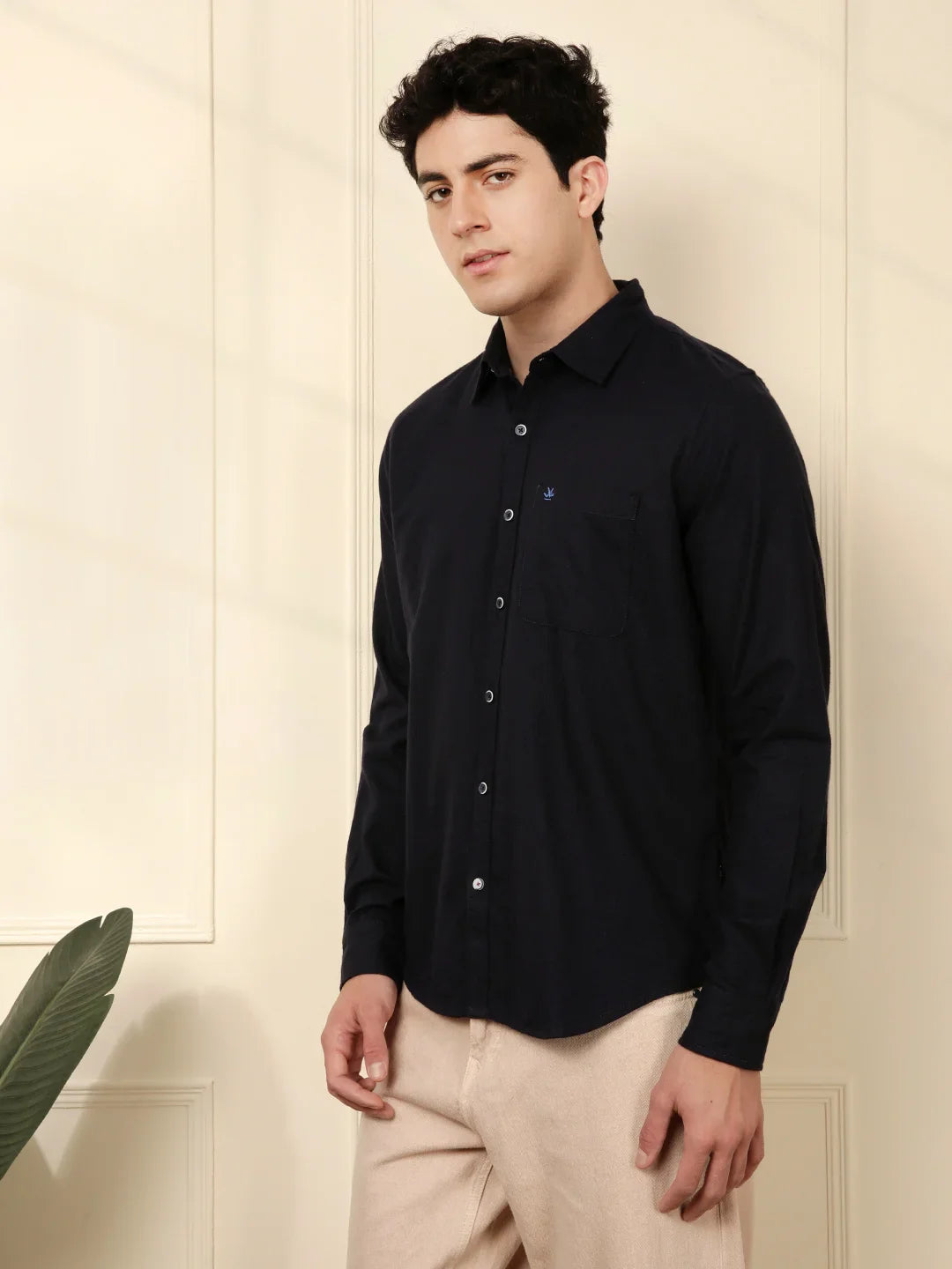Prime Navy Blue Cotton Shirt