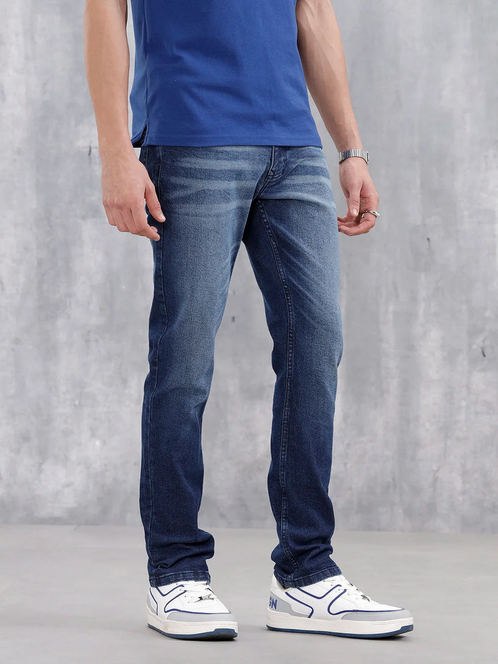 Men's Skinny Fit Casual Jeans | Dark Stone
