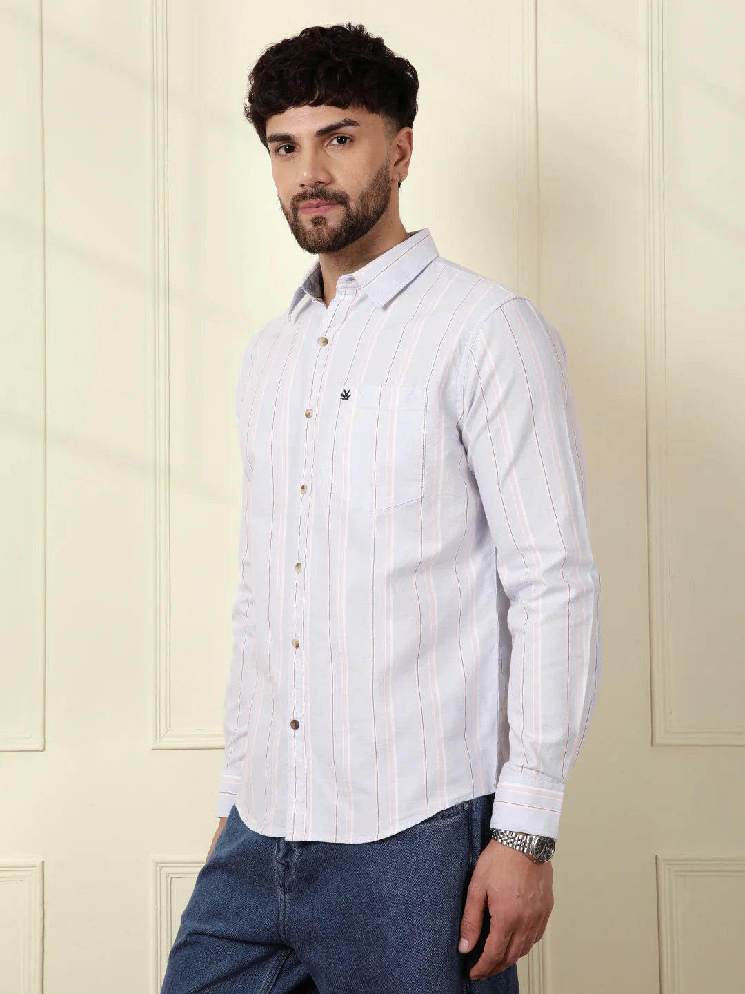 Casual Oxford Striped Shirt | Blue