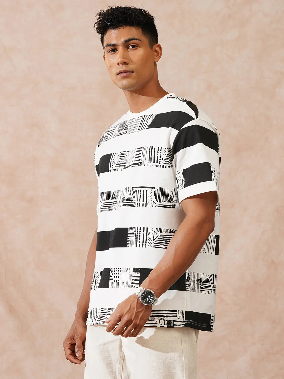 Heavy GSM Printed T-Shirt | Off White