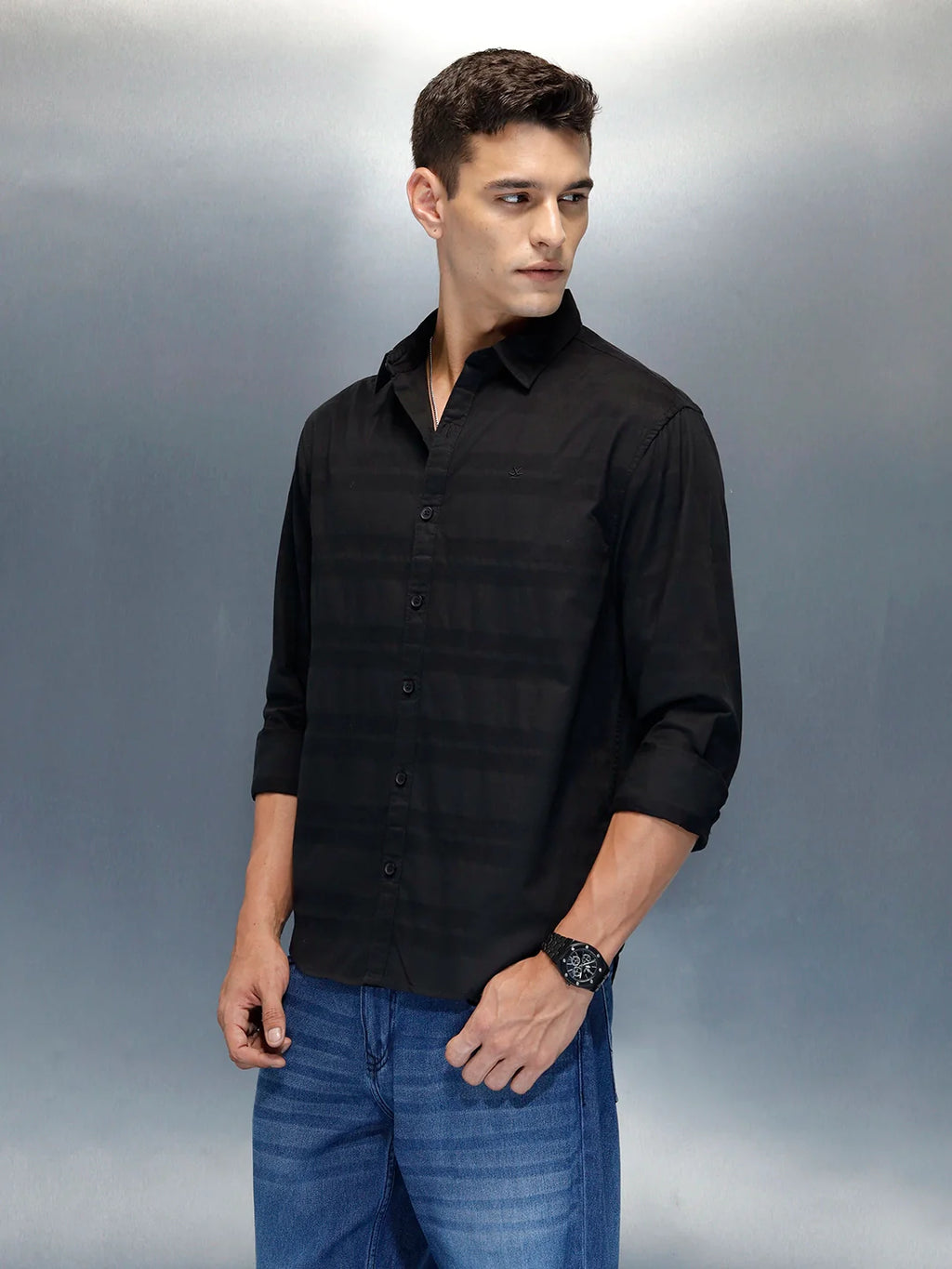 Men's Casual Comfort Fit Shirt | Black