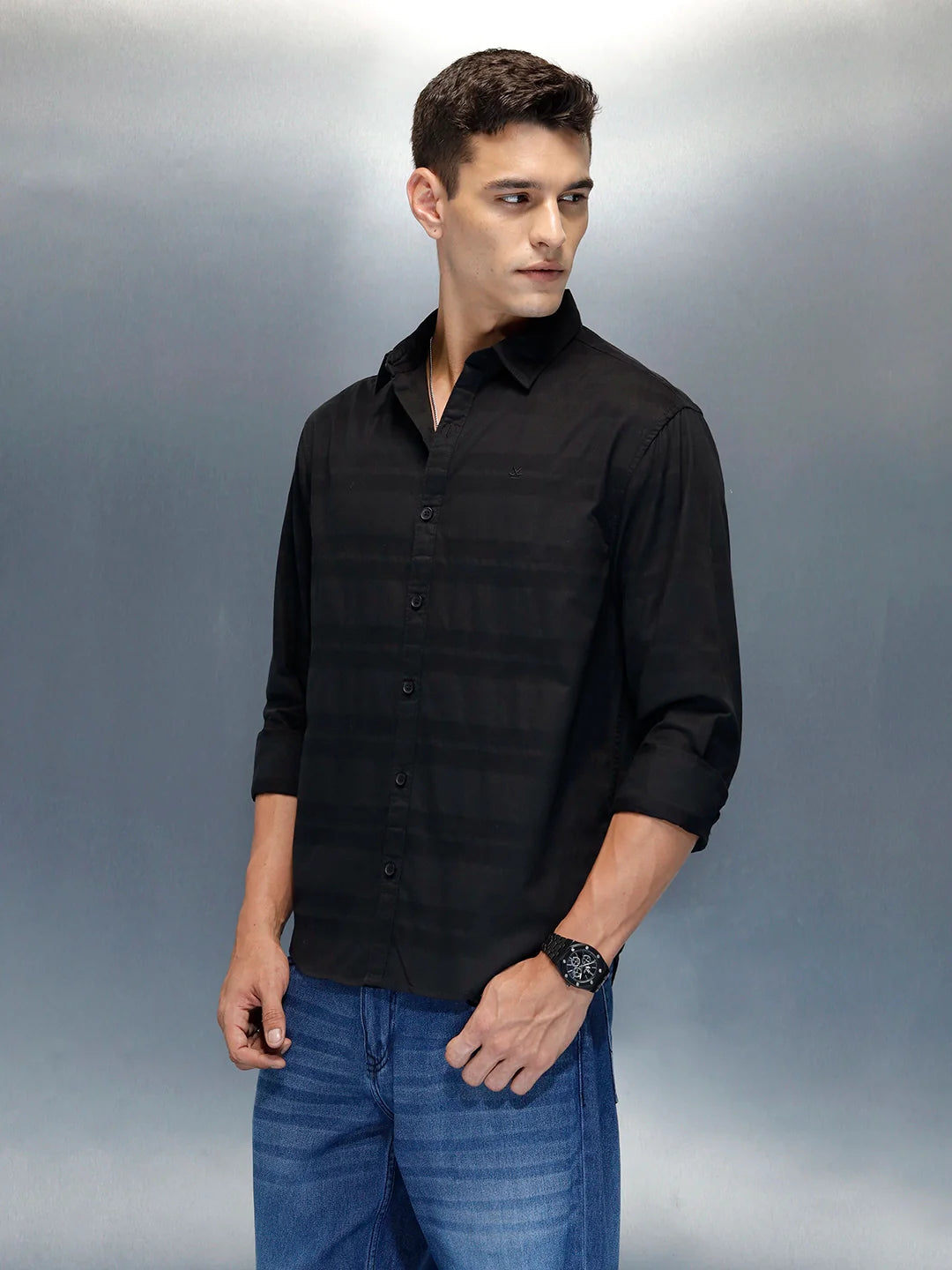 Men's Casual Comfort Fit Shirt | Black