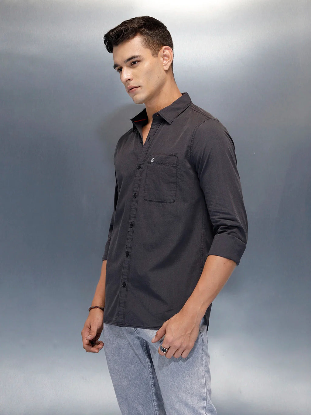 Men's Casual Slim Fit Shirt | Grey