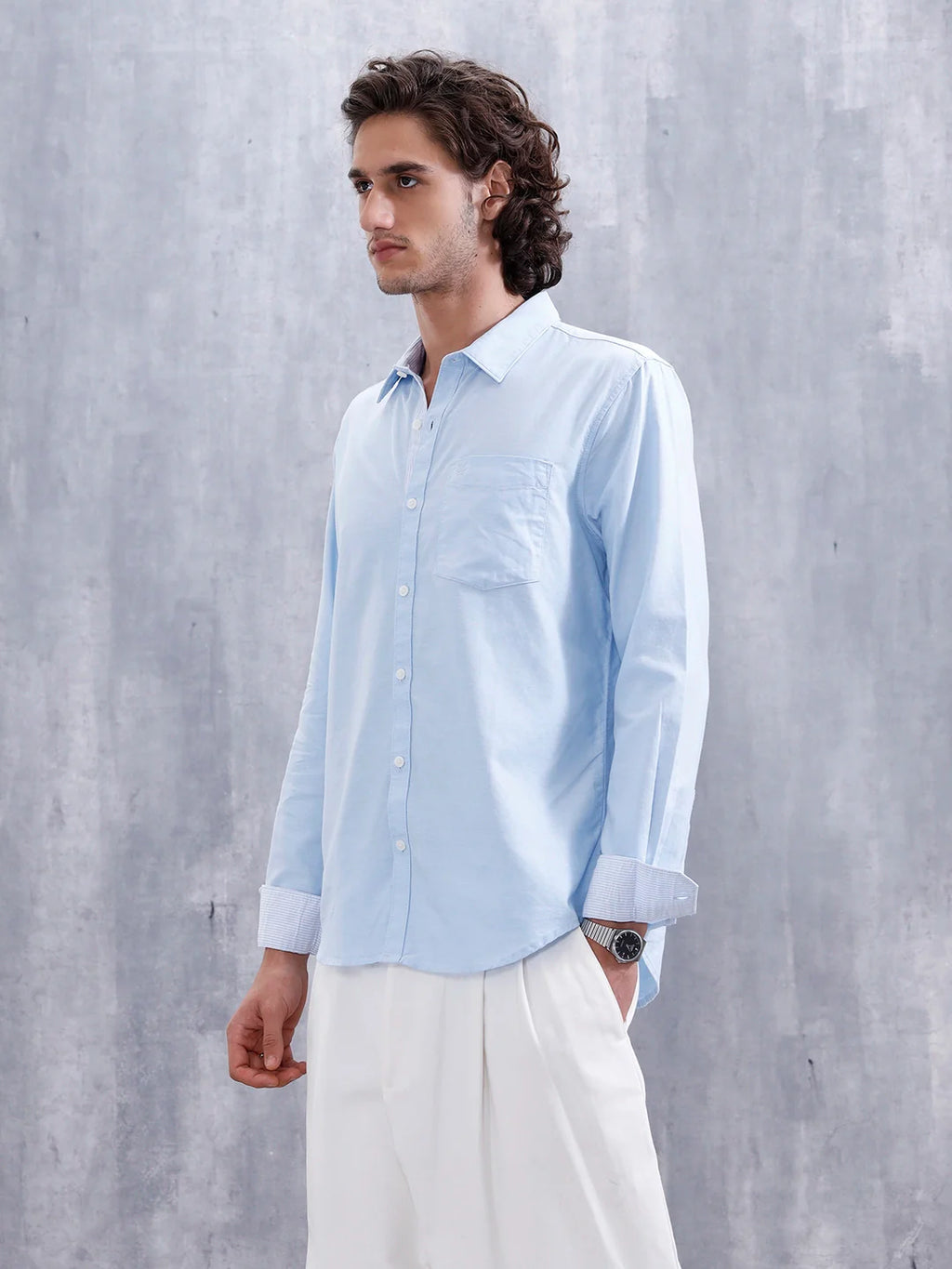 Premium Oxford Slim Fit Shirt | Blue
