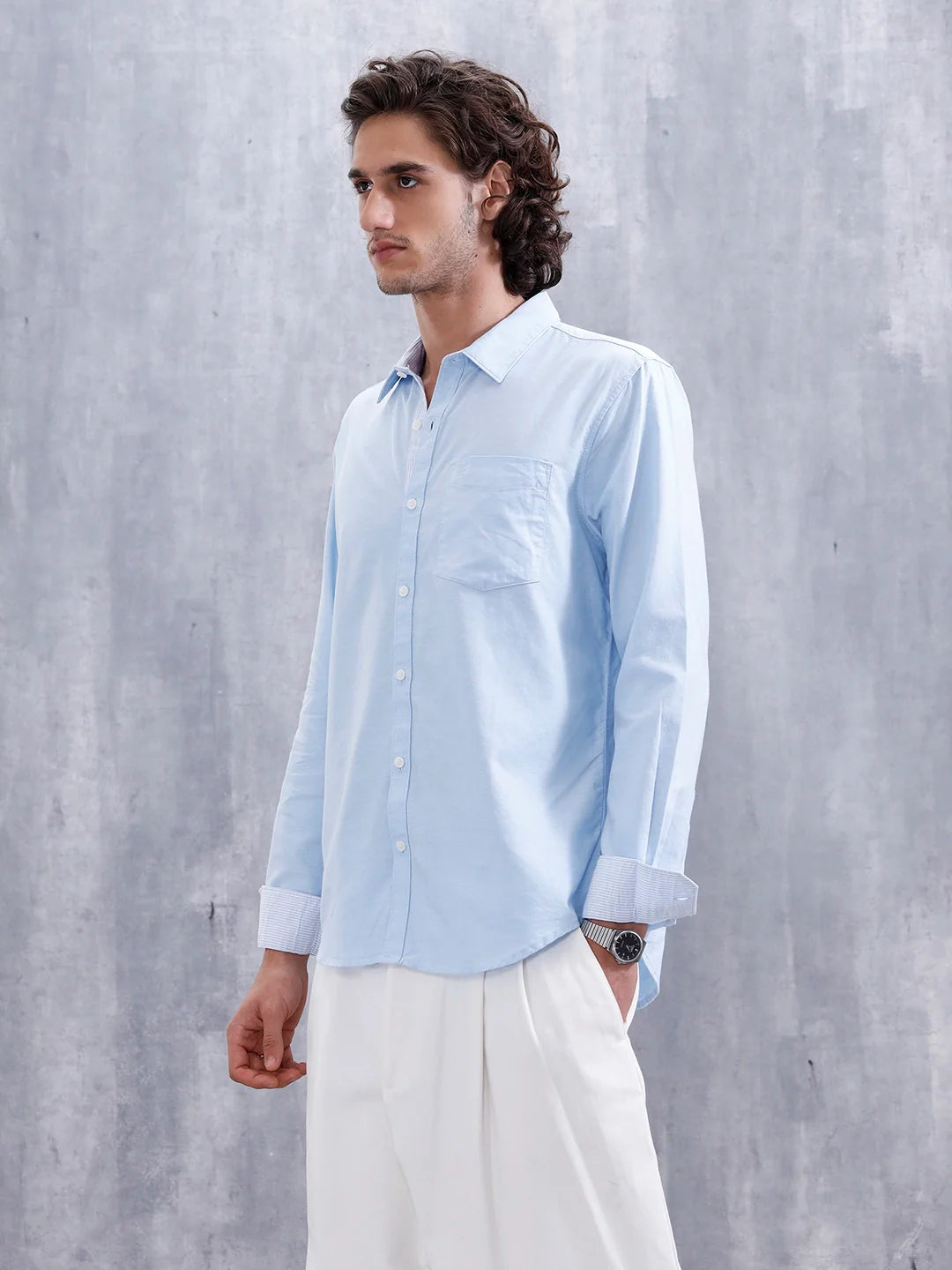 Premium Oxford Slim Fit Shirt | Blue