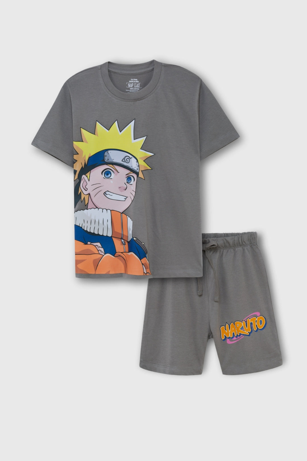 Naruto Iconic Grey Short Set