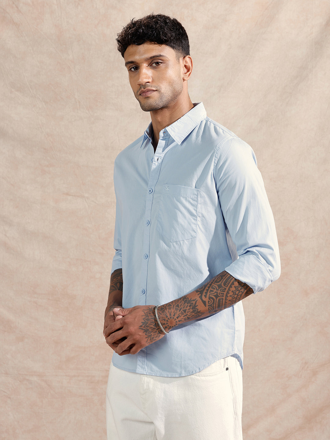 Solid Regular Fit Shirt | Blue