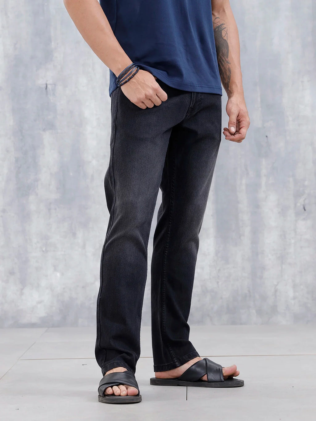 Men's Regualr Fit Mid Wash Jeans | Mid Grey