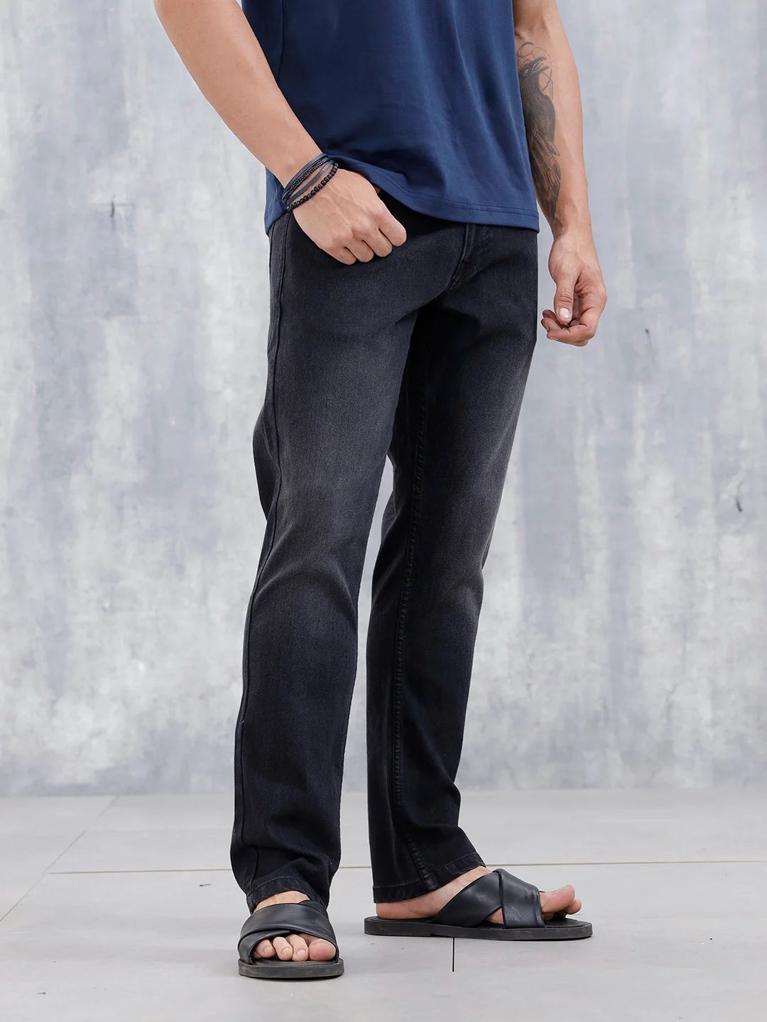 Men's Regualr Fit Mid Wash Jeans | Mid Grey