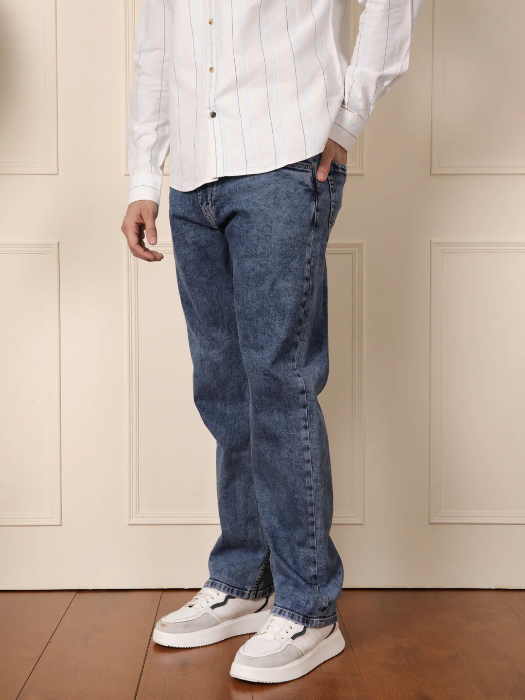 Faded Anti Fit Jeans | Dark Blue