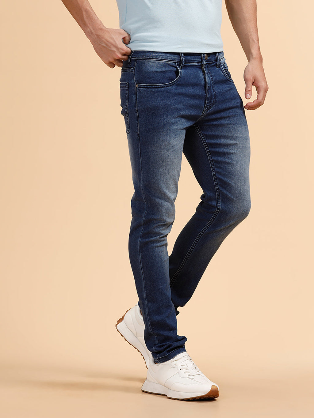 Solid Heavy Fade Jeans | Blue