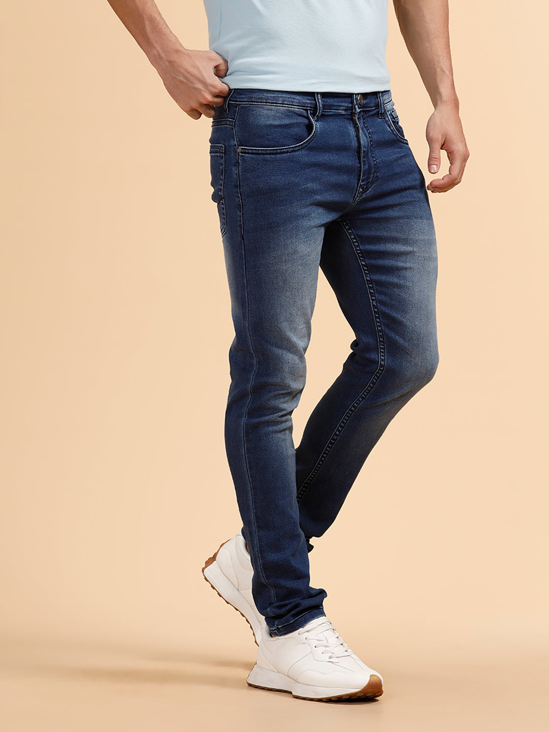 Solid Heavy Fade Jeans | Blue