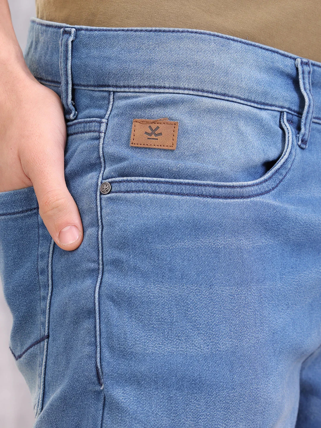 Low Fade Skinny Crop Jeans | Blue