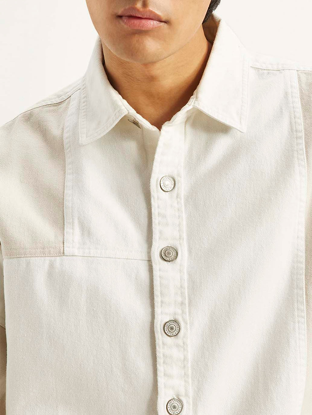 Men's Colorblock Relaxed Fit Denim Overshirt