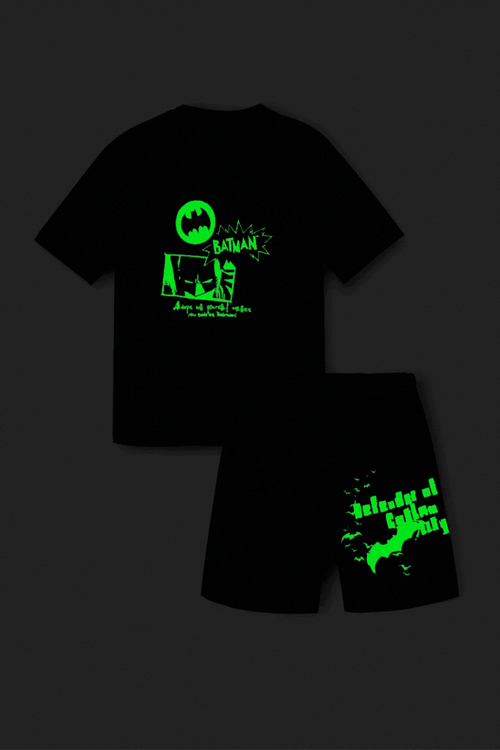 Batman Glow In The Dark Shorts Set