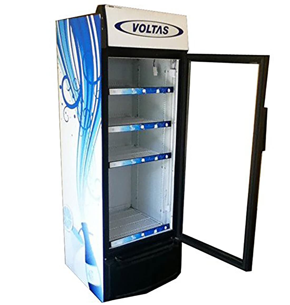 Voltas VC450 Visi Cooler Single Door, 450 Liters, Black VC GT 450 SD P E METALLIC GREY