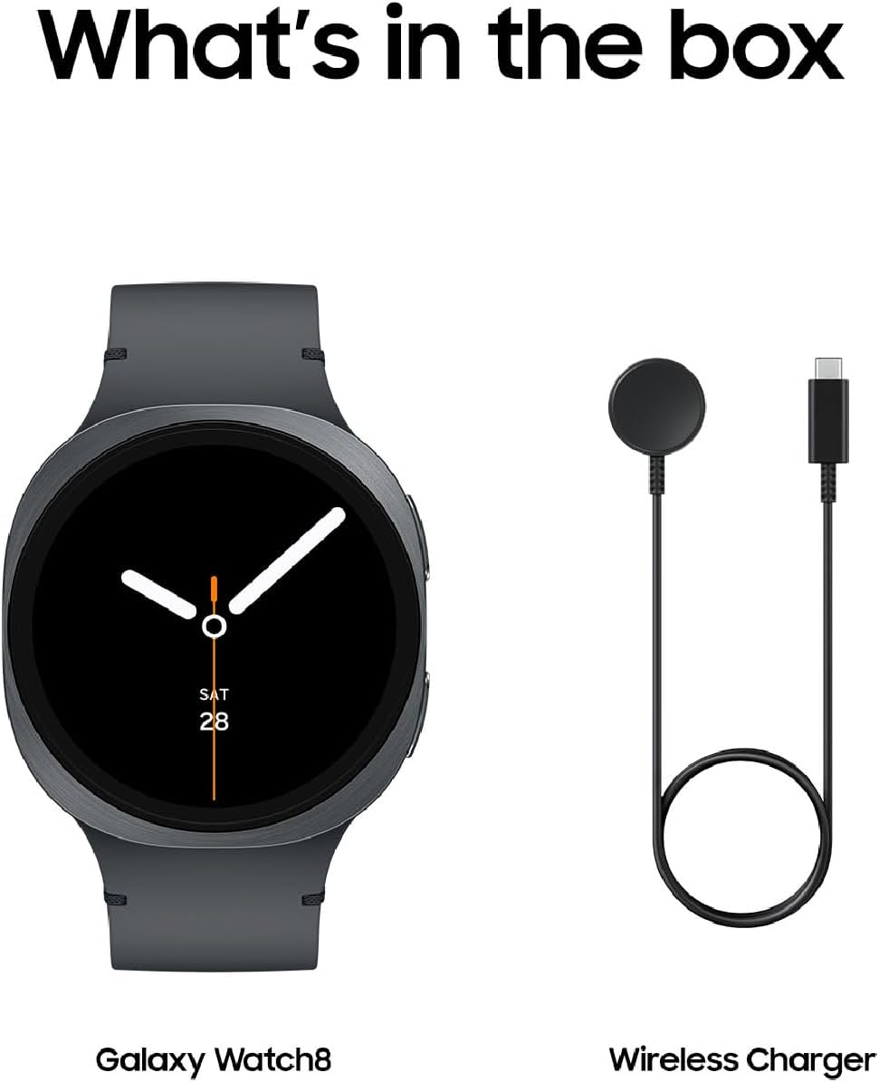 Samsung Galaxy Watch 8 (2025) 44mm Bluetooth Smartwatch, Cushion Design, Fitness Tracker, Sleep Coaching, Running Coach, Energy Score, Heart Rate Tracking