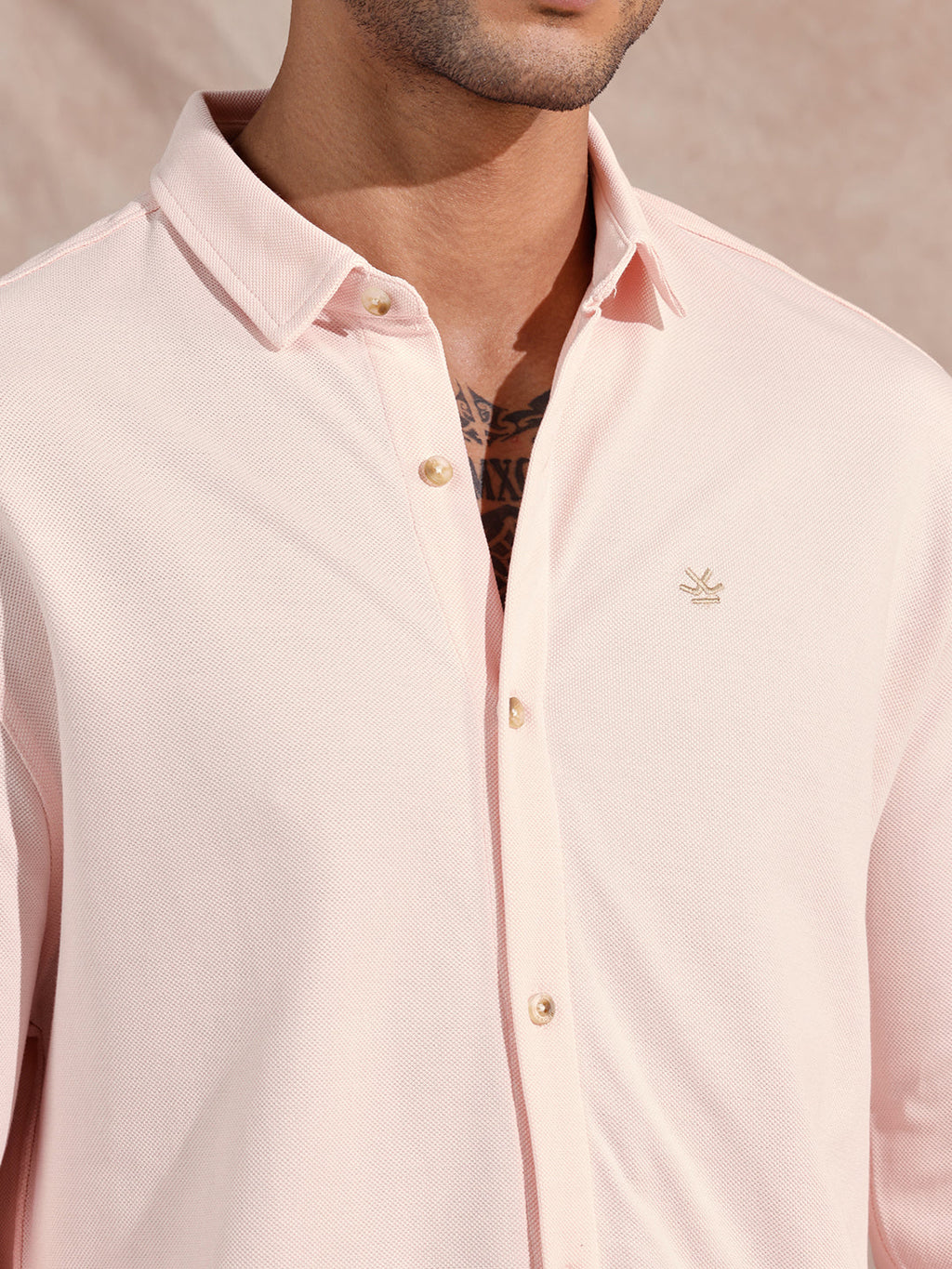 Pique Knitted Shirt | Pink