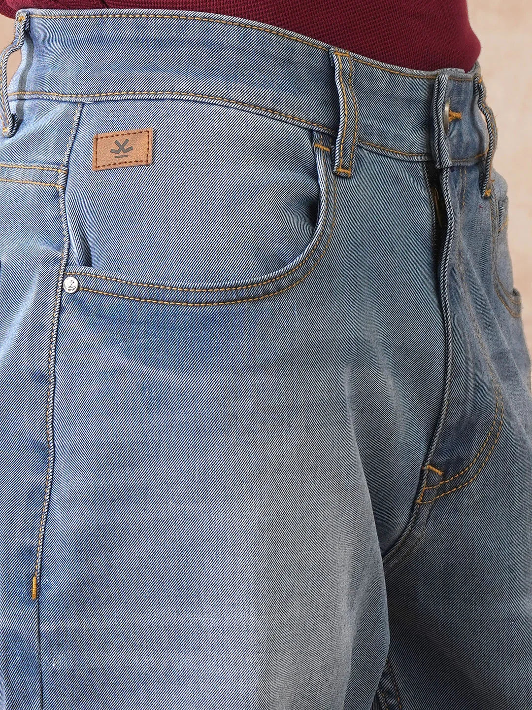 Vintage Washed Anti Fit Jeans | Blue