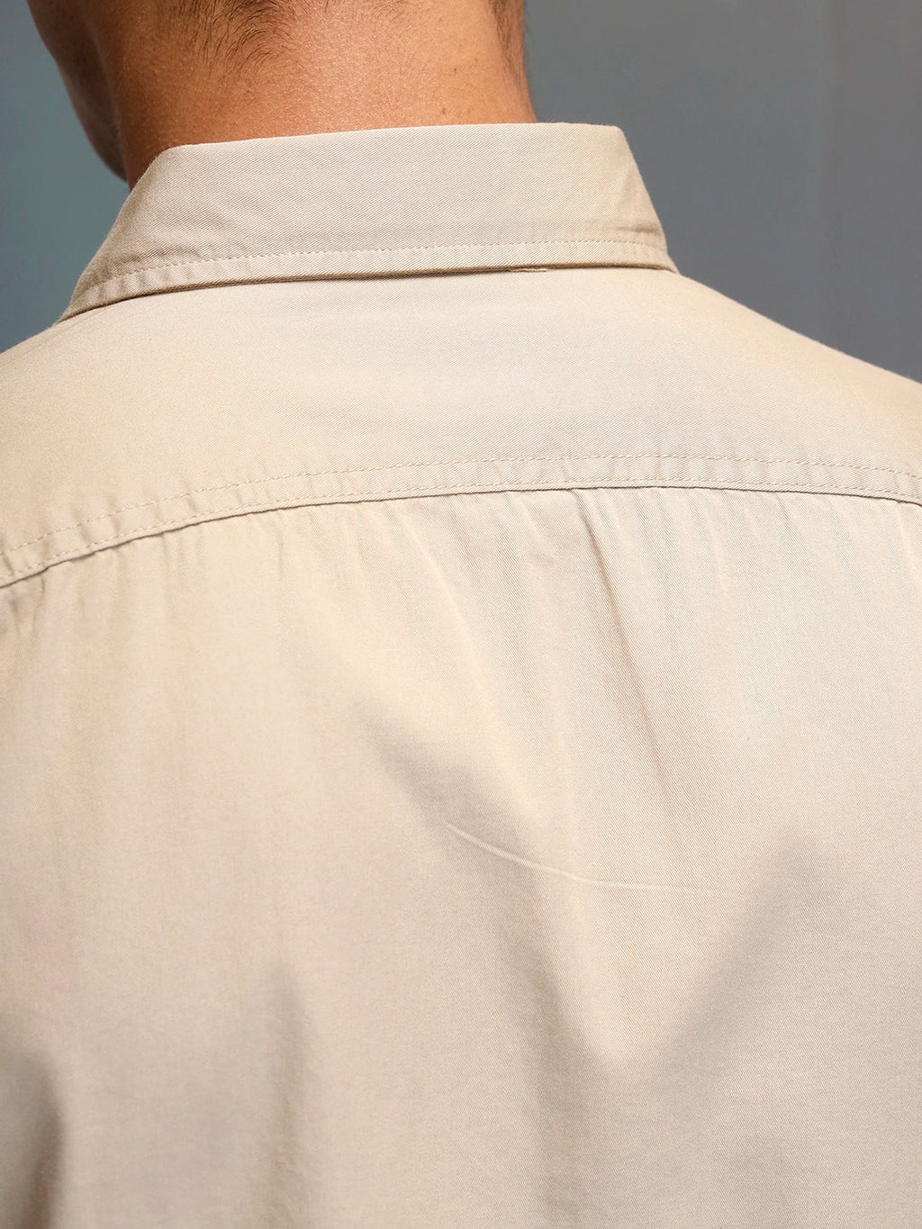 Men's Casual Cargo Double Pocket Shirt | Beige