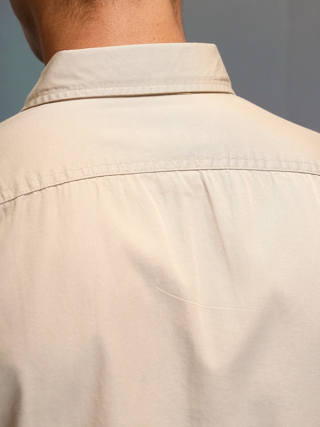 Men's Casual Cargo Double Pocket Shirt | Beige
