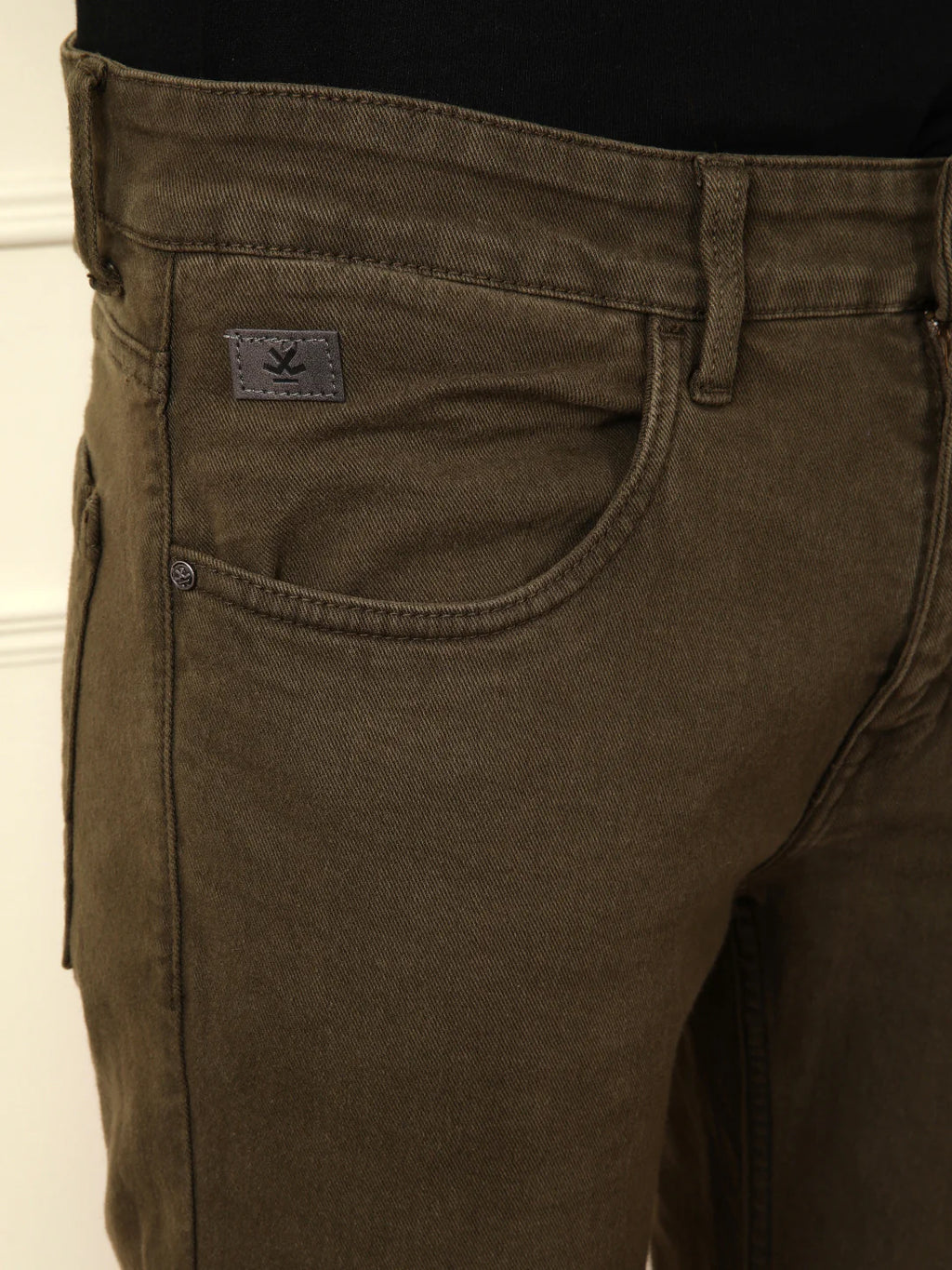 Skinny Crop Coloured Denim Jeans | Olive