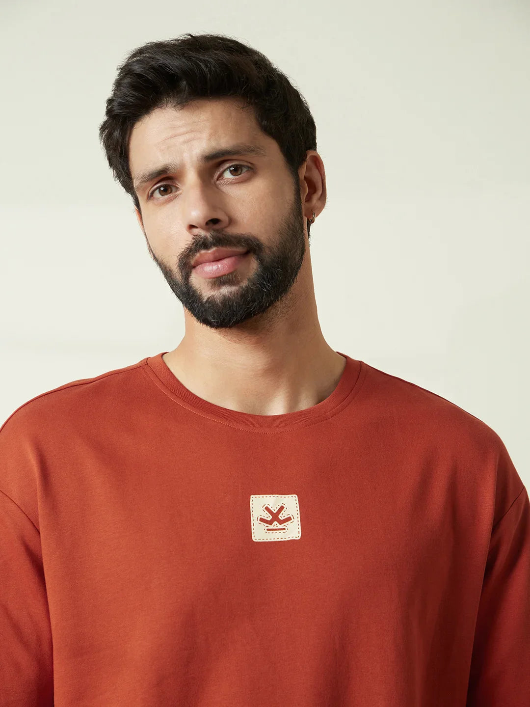 Heavy GSM Back Print T-Shirt | Rust