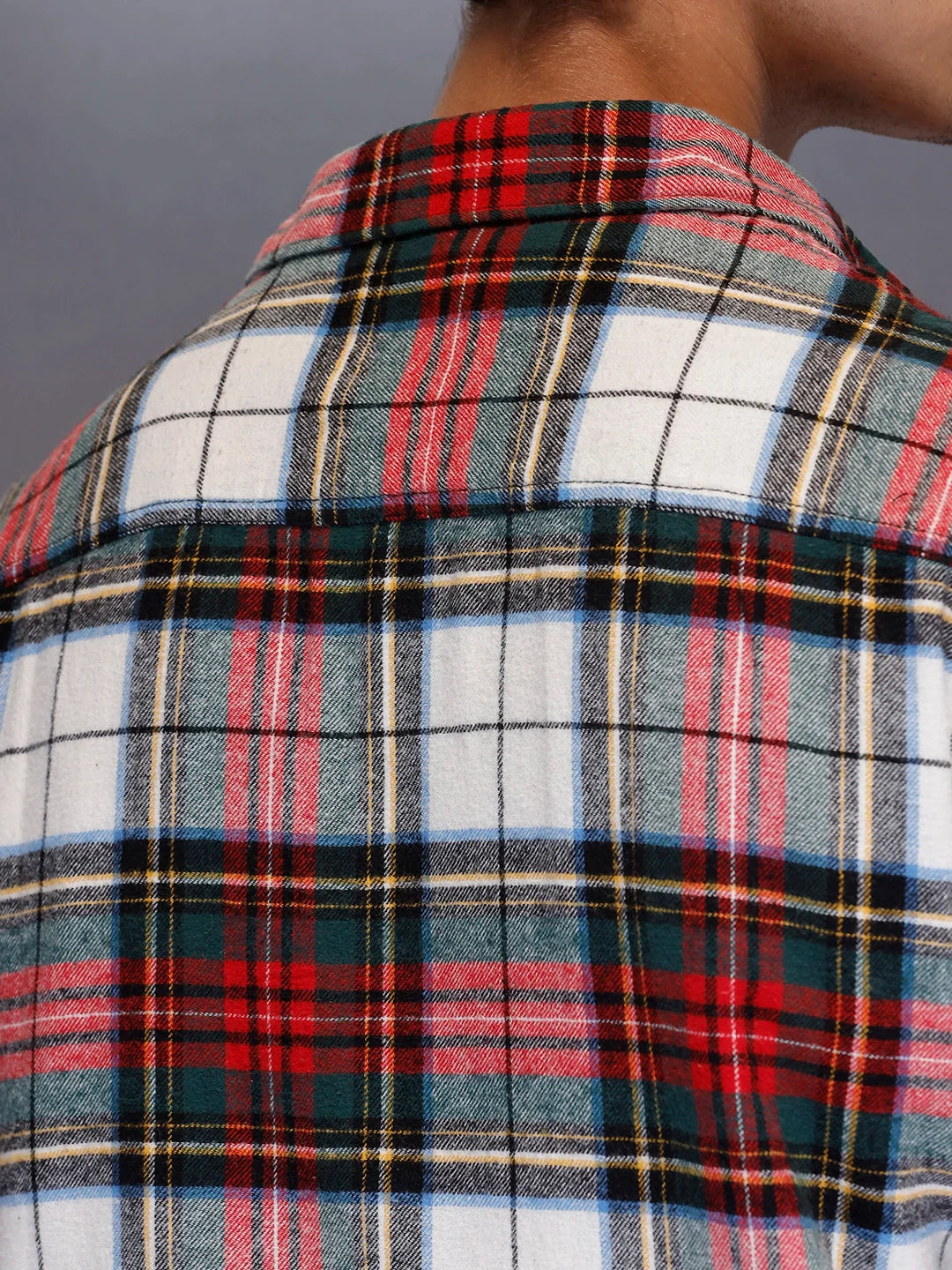 Men's Casual Oversized Checkered Shirt  |  Red