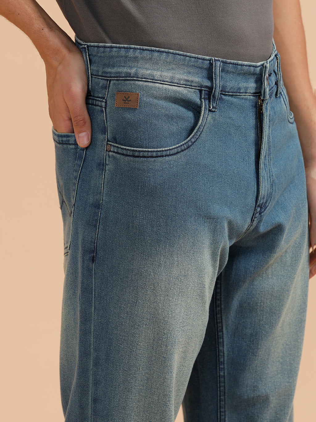 Heavy Fade Anti Fit Jeans | Light Blue