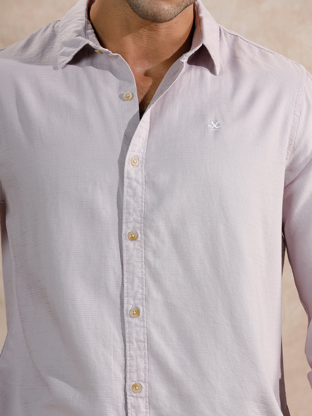 Textured Regular Fit T-Shirt | Purple
