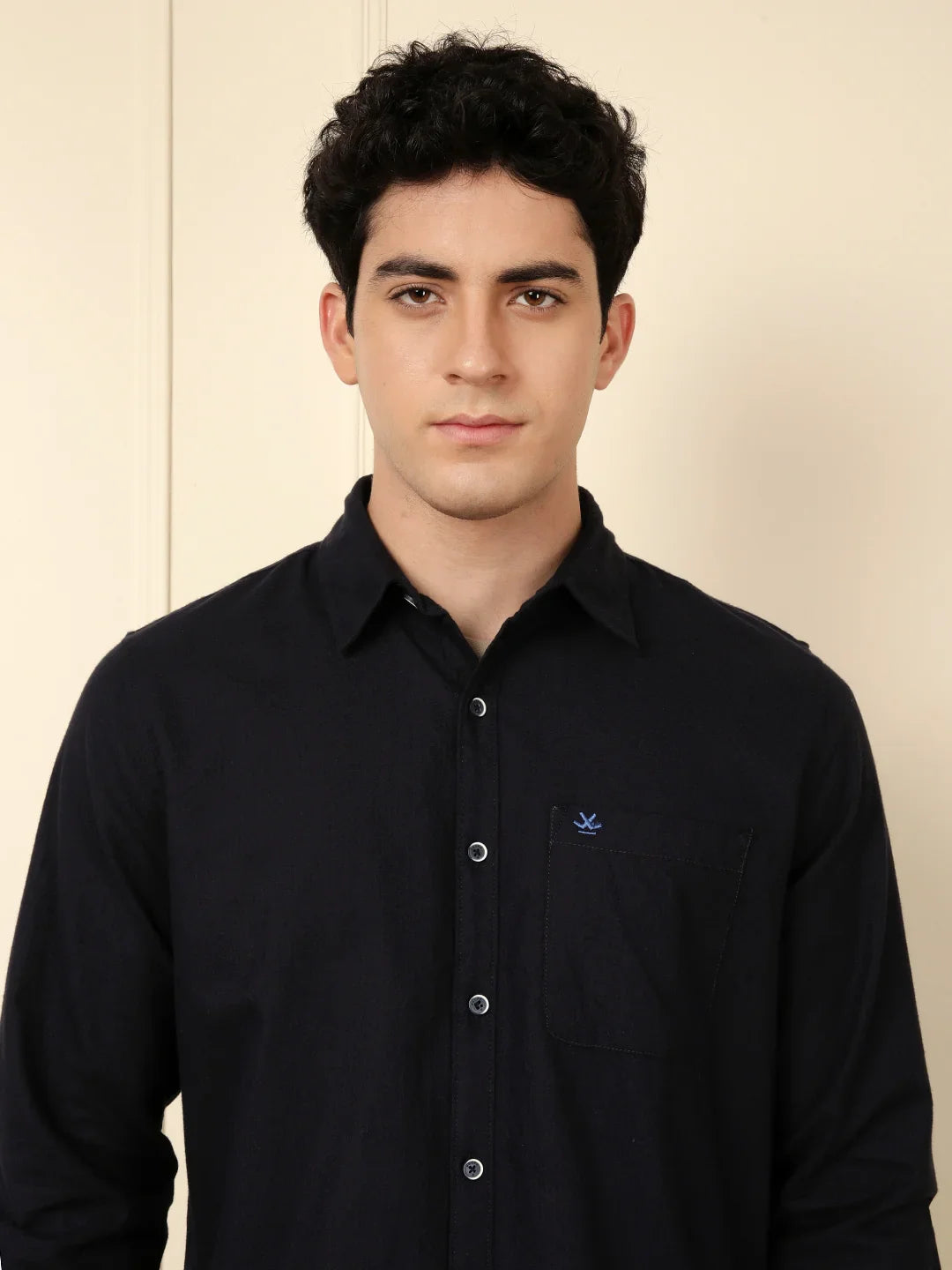 Prime Navy Blue Cotton Shirt