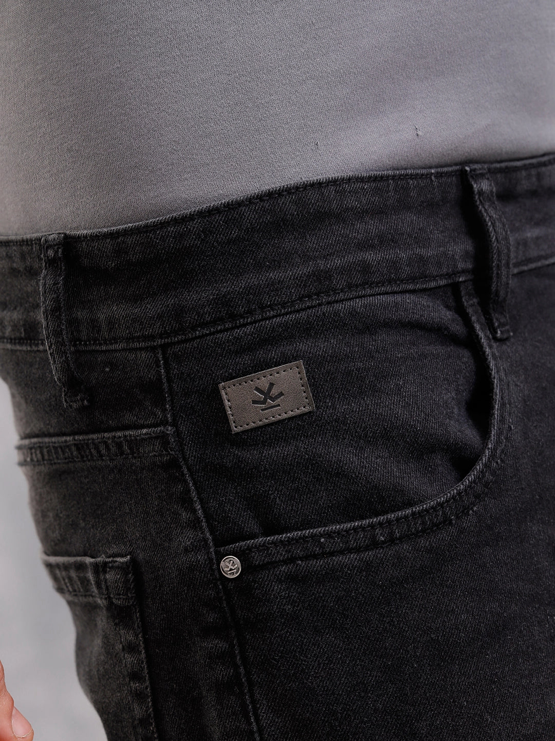 Skinny Crop Vintage Wash Jeans | Black
