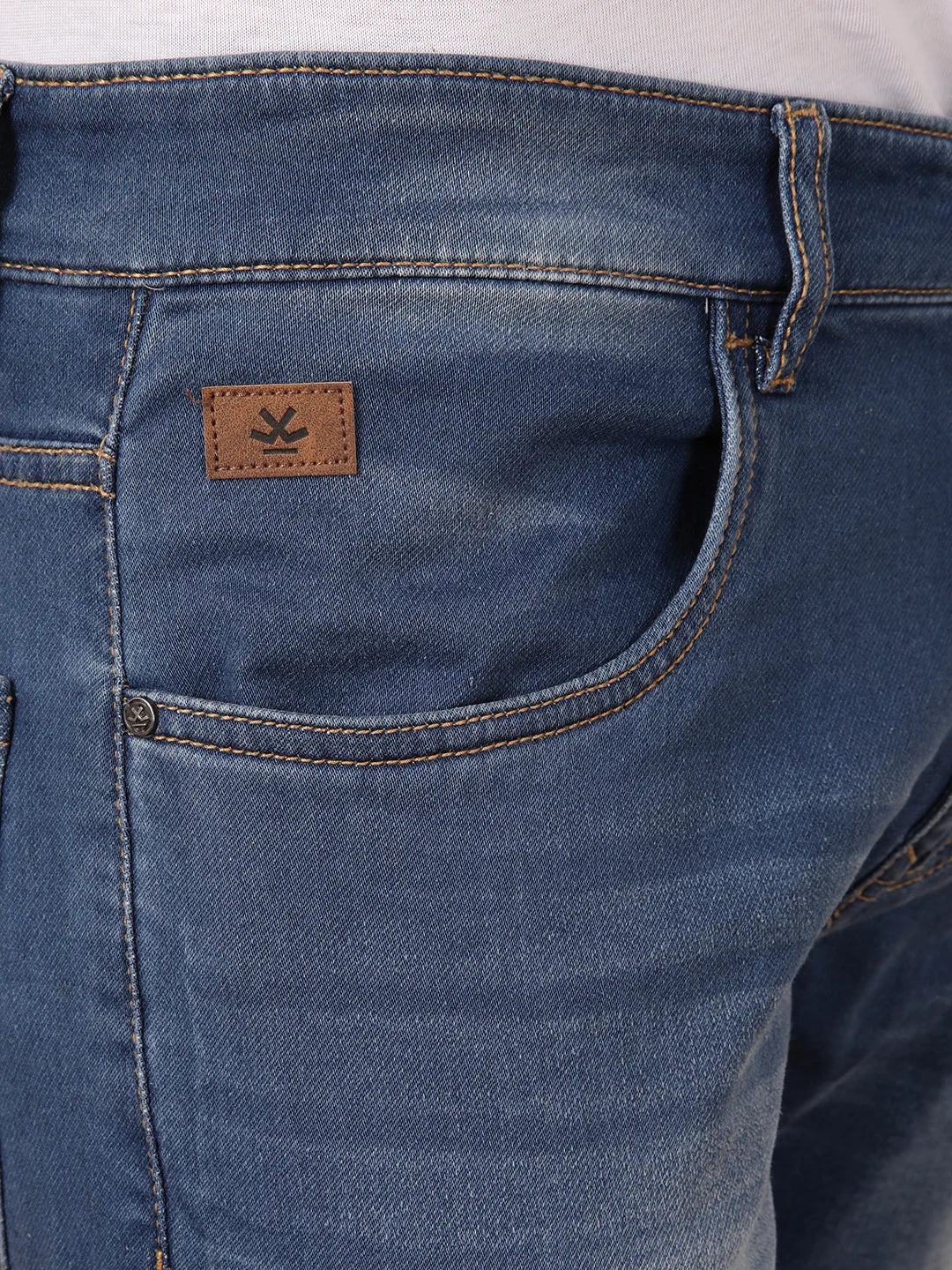 Faded Tapered Fit Jeans | Blue