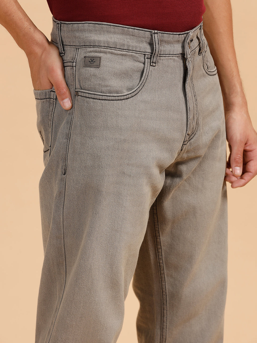 Heavy Fade Anti Fit Jeans | Grey