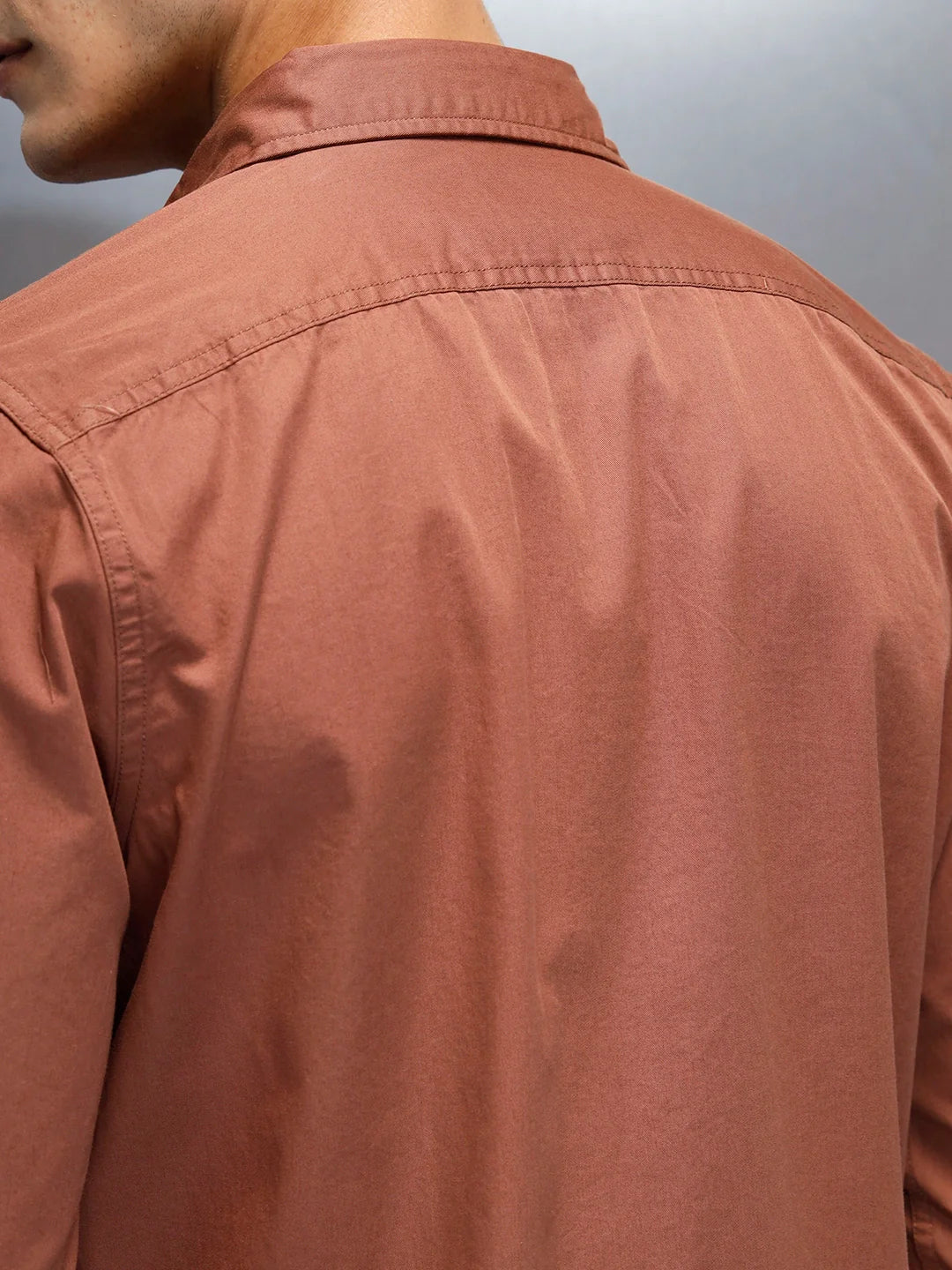 Men's Casual Cargo Double Pocket Shirt | Brown