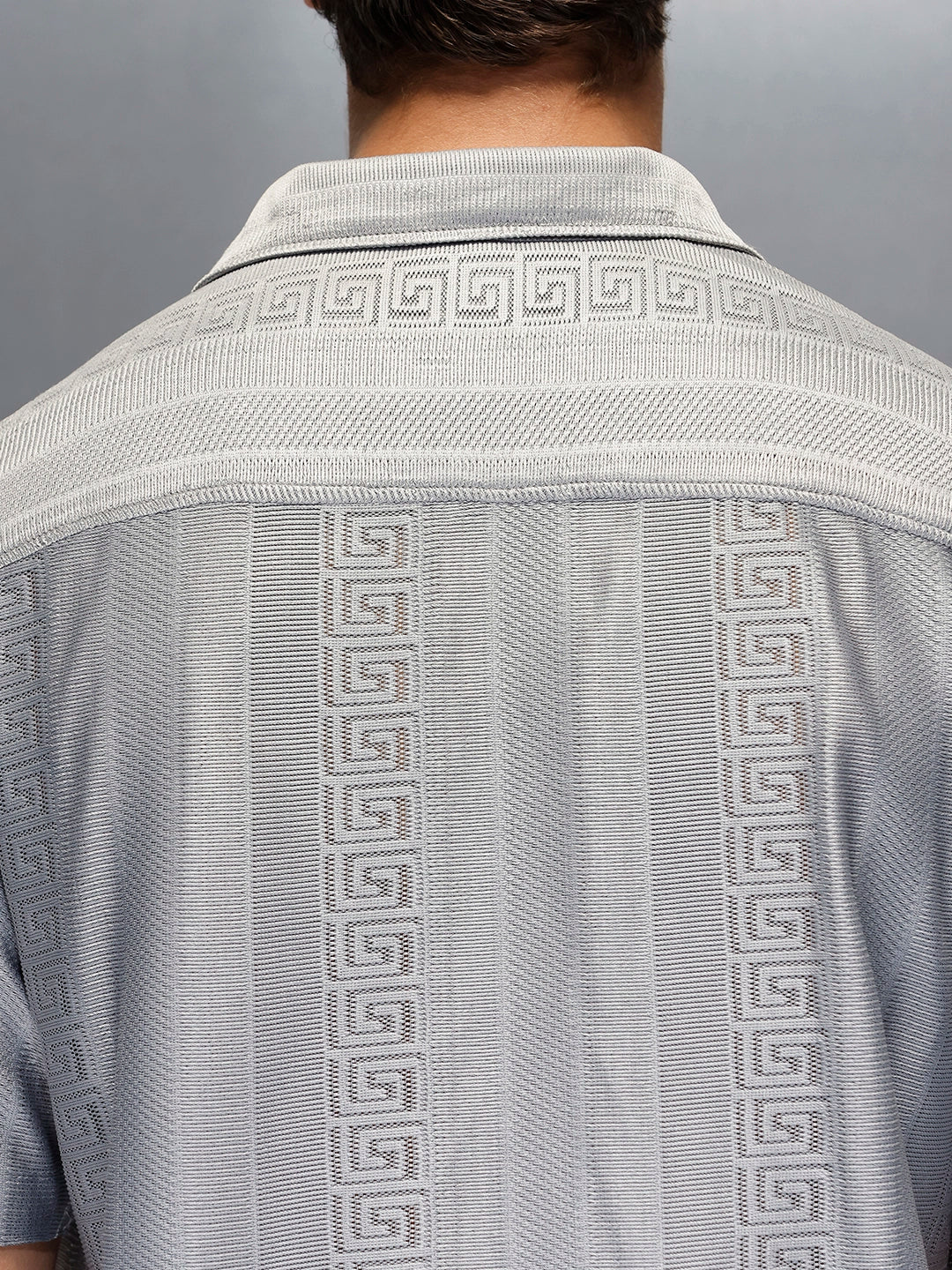 Men's Casual Regular Fit Half Sleeve Shirt  |  Grey