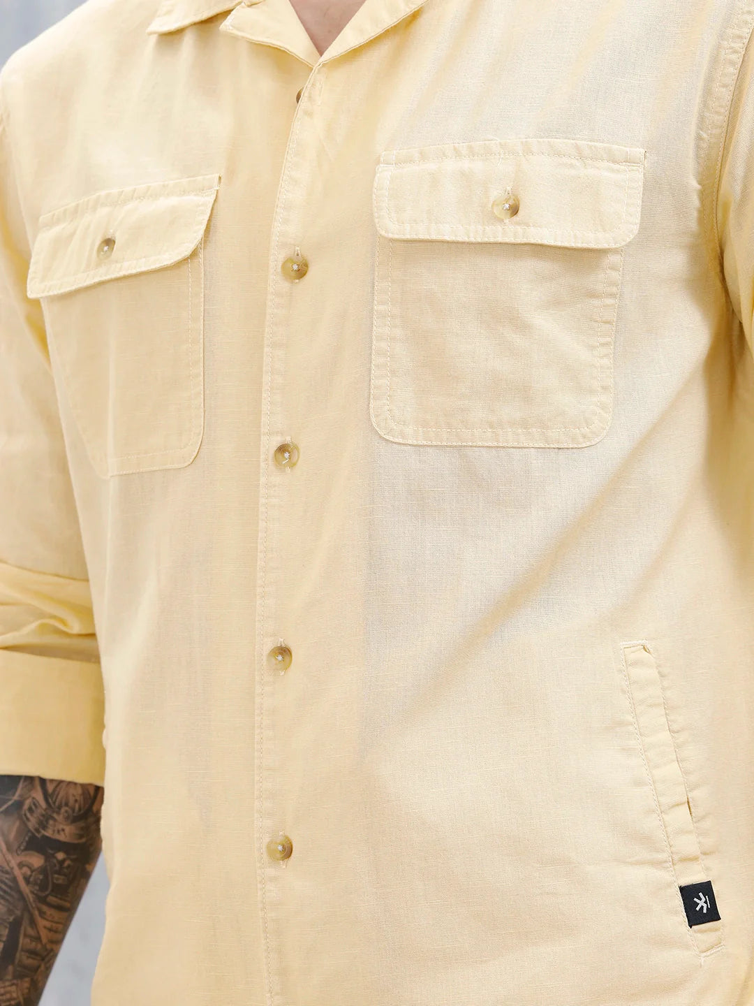 Wrogn Regular Fit Casual Shirt For Men's | Beige