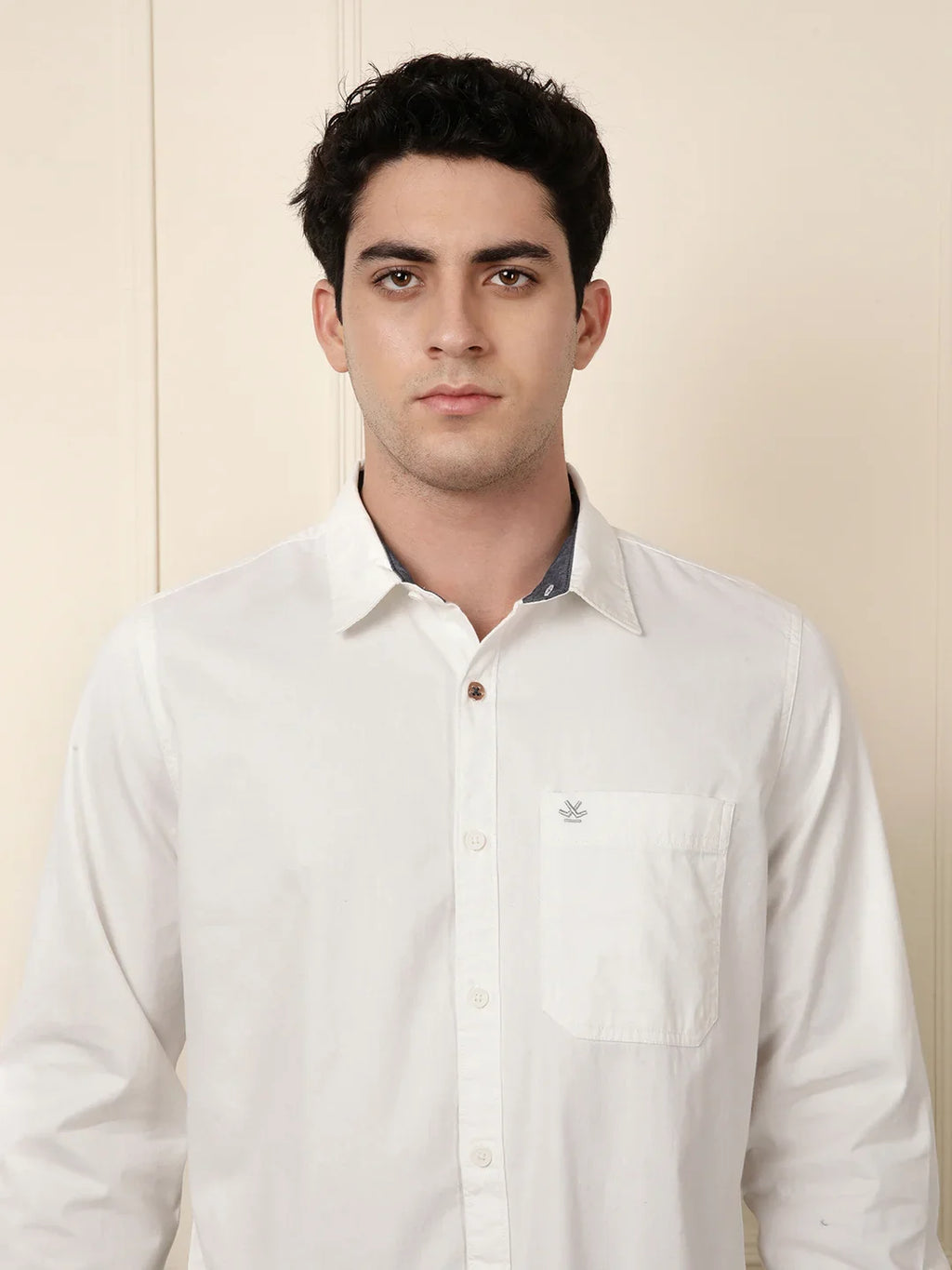 Solid Slim Fit Shirt | White