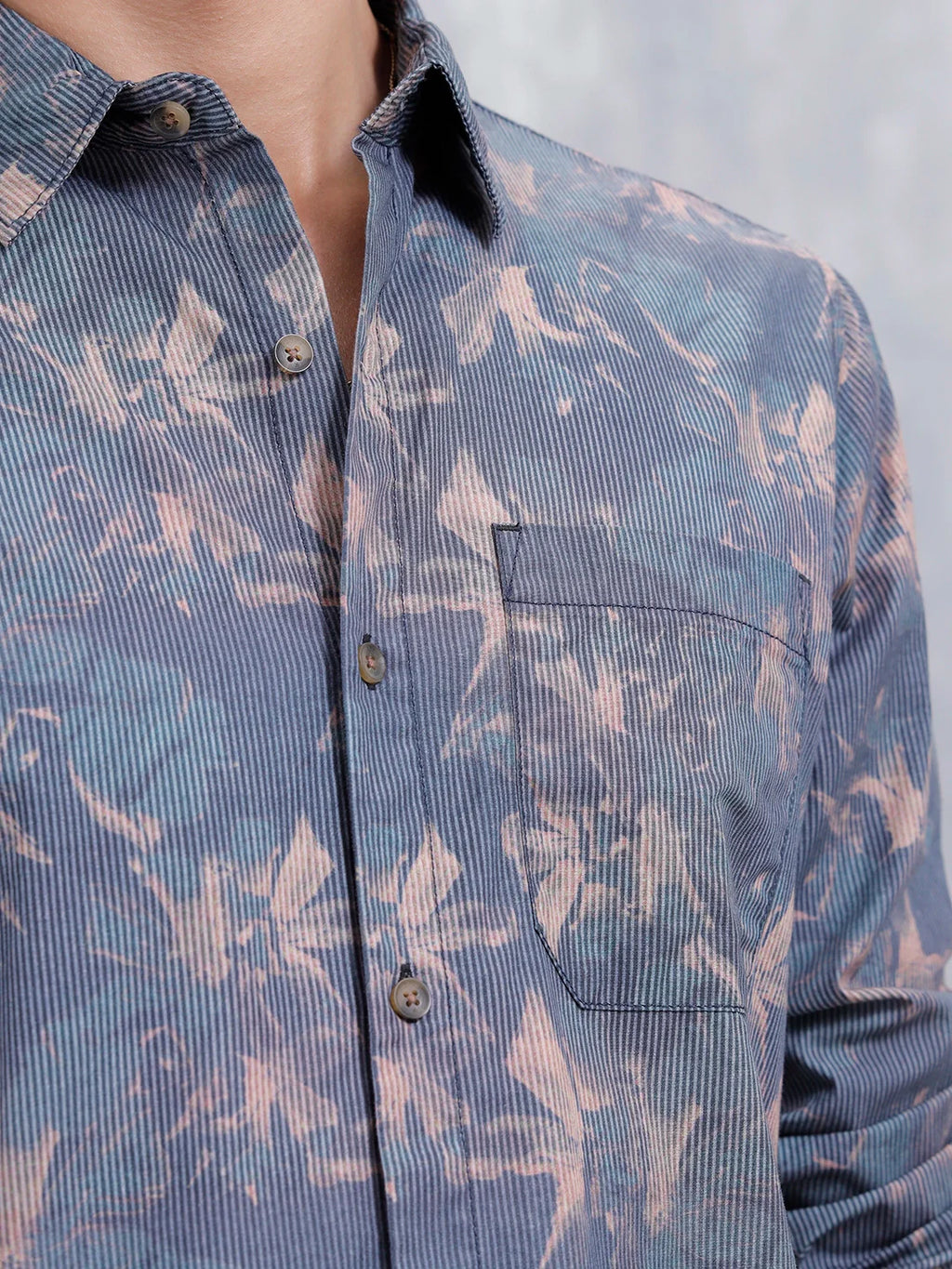 Floral Aop Printed Spread Collar Shirt | Multicolor