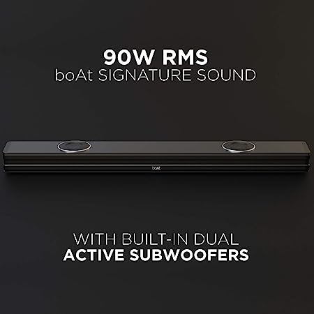 boAt Aavante Bar 1190 | 90W Sound Bar, boAt Signature Sound with 2.2 Channel Surround Sound with in-built Subwoofer, EQ Modes, BT, Aux