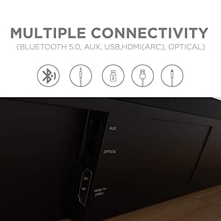 boAt Aavante Bar 2050 | Premium Sound Bar with 160W Sound Output, 2.1 Channel, Bluetooth, AUX, USB Compatible