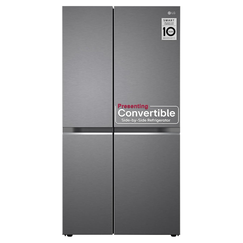 LG 650 L, 3 Star, S Frost Free Double Door Side by Side Refrigerator (GL-B257HDS3, Dazzle Steel, Express Freeze)