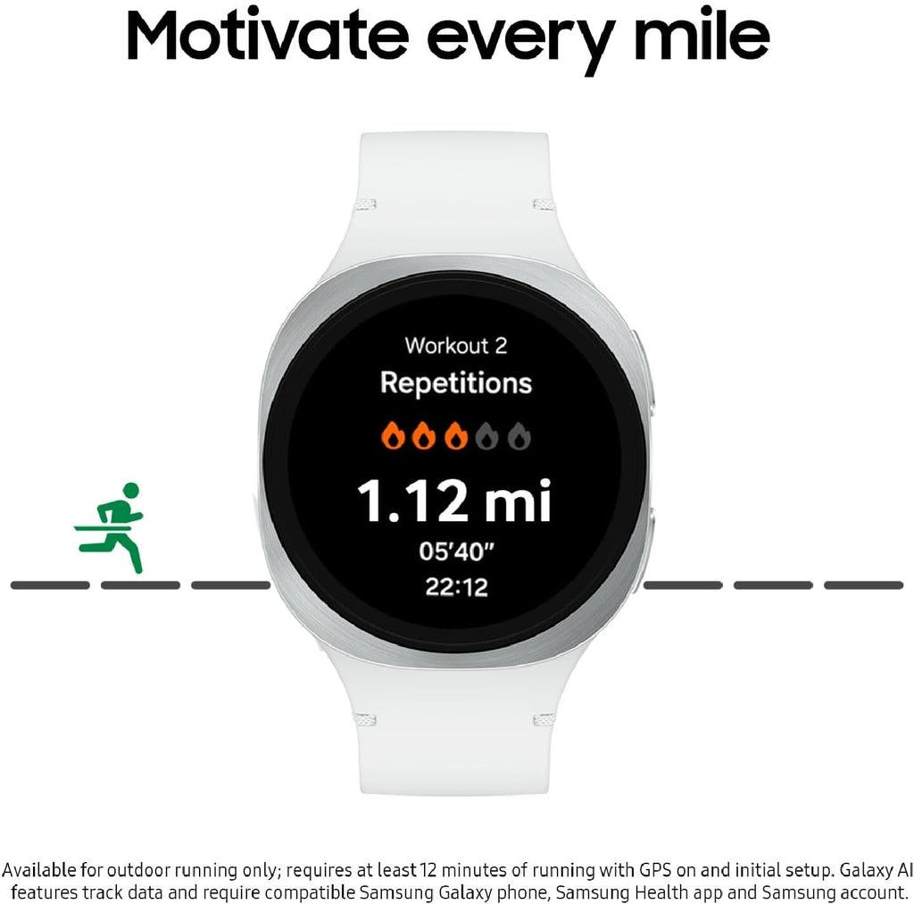 Samsung Galaxy Watch 8 (2025) 40mm Bluetooth Smartwatch, Cushion Design, Fitness Tracker, Sleep Coaching, Running Coach, Energy Score, Heart Rate Tracking