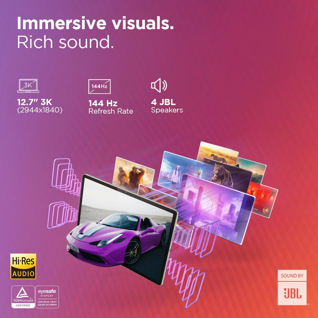 Lenovo {Smartchoice} Idea Tab Pro with Pen Plus | 12.7" 3K Display | 144 Hz Refresh |AI-Enabled | MediaTek Dimensity 8300 |  Quad JBL Speakers | 10200 mAh Battery with 45 W Charger | WiFi 6e