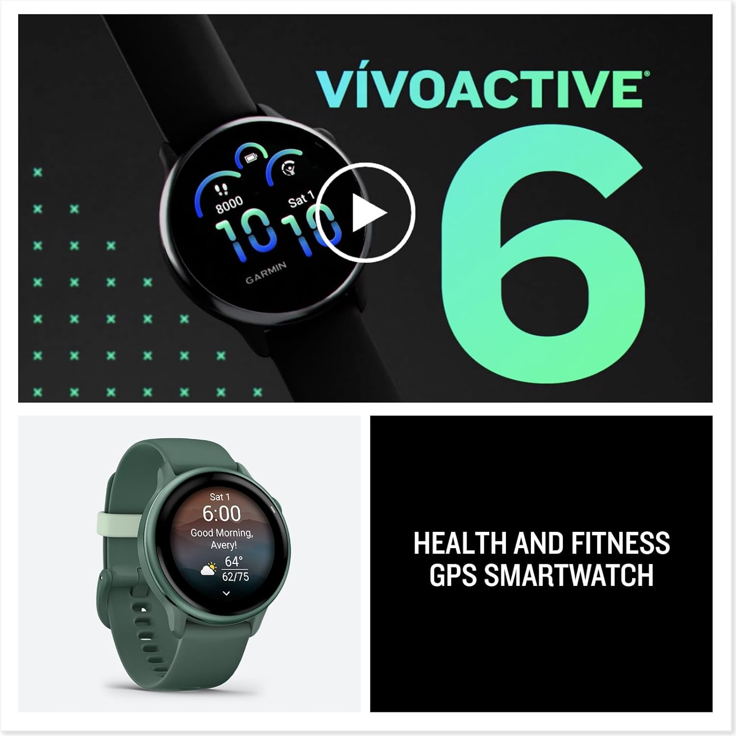 Garmin vívoactive® 6, Health and Fitness GPS Smartwatch, AMOLED Display, Up to 11 Days of Battery