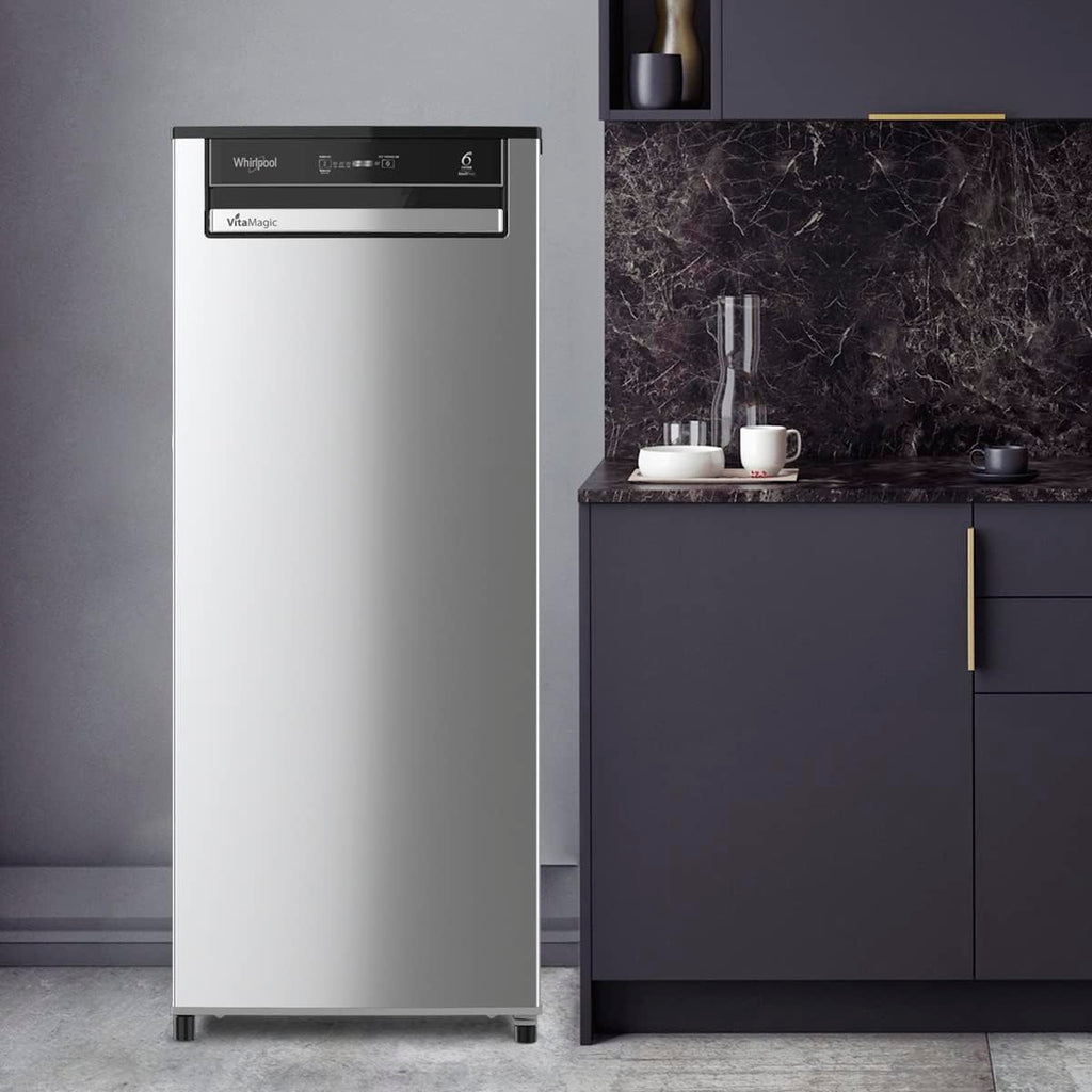 Whirlpool 192 L Direct Cool Single Door 3 Star Refrigerator (Radiant Steel-Z, 215 VMPRO PRM 3S RADIANT STEEL-Z)