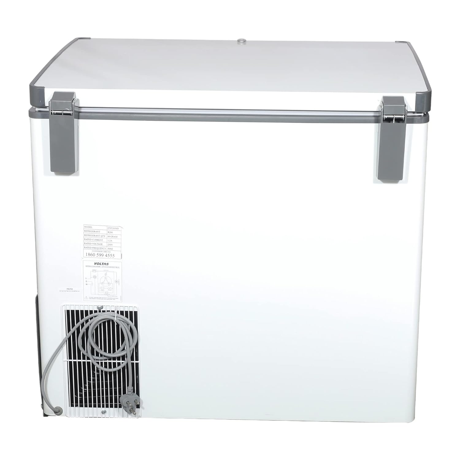 Voltas 205 SD CF Single Door Deep Freezer, 205 Liters, White