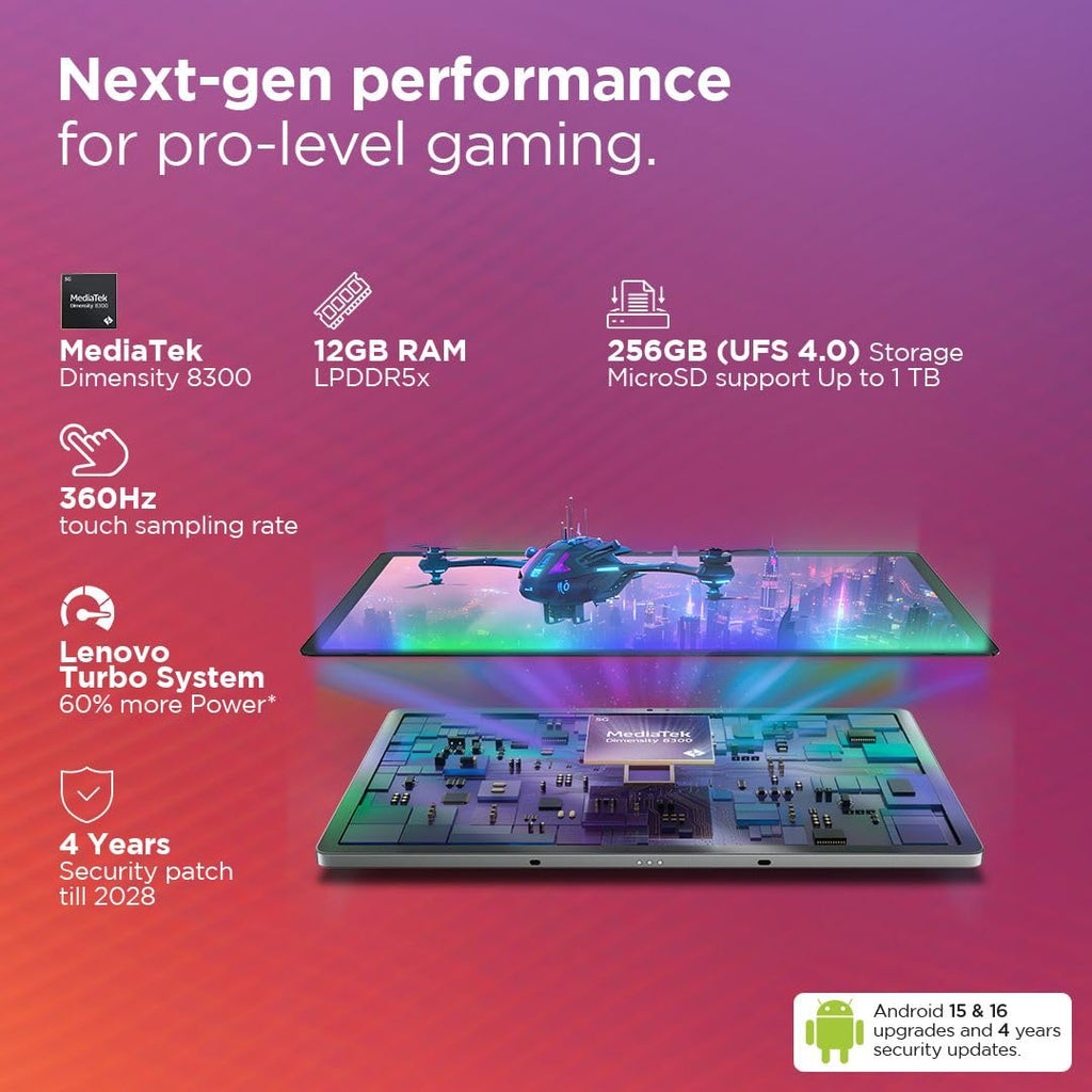 Lenovo {Smartchoice} Idea Tab Pro with Pen Plus | 12.7" 3K Display | 144 Hz Refresh |AI-Enabled | MediaTek Dimensity 8300 |  Quad JBL Speakers | 10200 mAh Battery with 45 W Charger | WiFi 6e