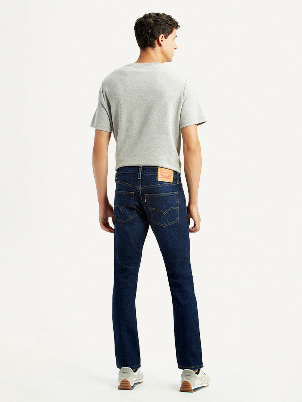 Men's 65504 Dark Blue Skinny Fit Mid Rise Jeans
