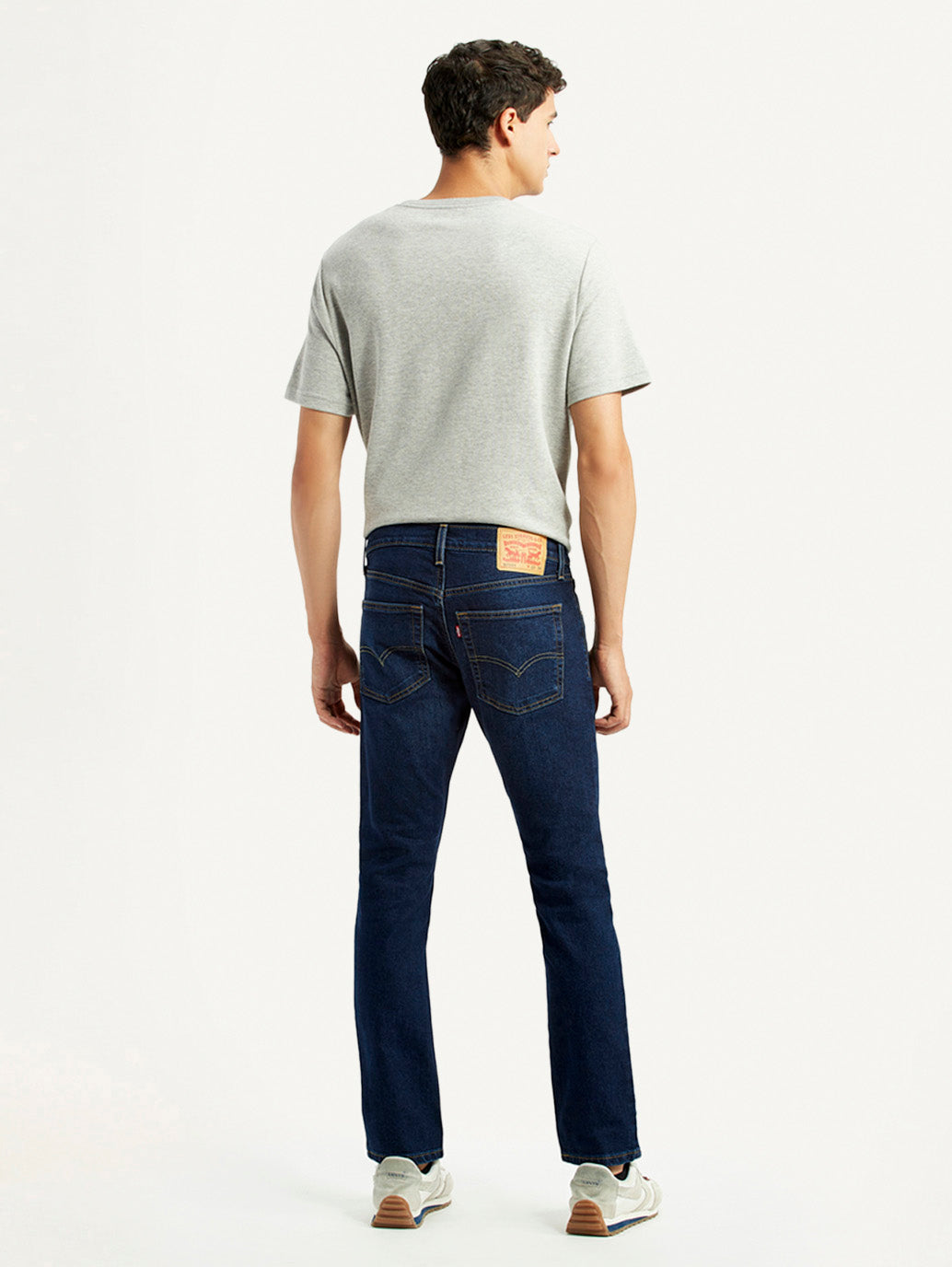 Men's 65504 Dark Blue Skinny Fit Mid Rise Jeans
